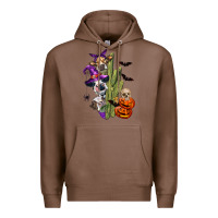 Chestnut halloween cows Premium Hoodie - LillyAllenDesigns