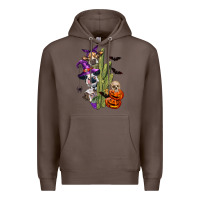 Coffee halloween cows Premium Hoodie - LillyAllenDesigns