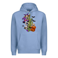 Colony Blue halloween cows Premium Hoodie - LillyAllenDesigns