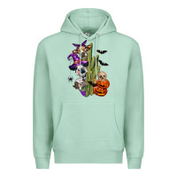 Seafoam halloween cows Premium Hoodie - LillyAllenDesigns