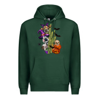 Sports Green halloween cows Premium Hoodie - LillyAllenDesigns