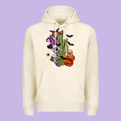 Halloween Cows Premium Hoodie Designed By Lillyallendesigns
