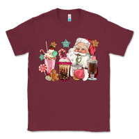 Burgundy pink santa christmas santa coffe cups Classic Tee - CowGirlArtShop