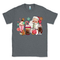Charcoal Heather pink santa christmas santa coffe cups Classic Tee - CowGirlArtShop