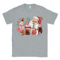 Heather Grey pink santa christmas santa coffe cups Classic Tee - CowGirlArtShop