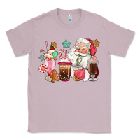 Lilac pink santa christmas santa coffe cups Classic Tee - CowGirlArtShop