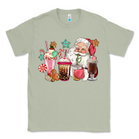 Matcha pink santa christmas santa coffe cups Classic Tee - CowGirlArtShop