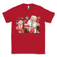 Red pink santa christmas santa coffe cups Classic Tee - CowGirlArtShop