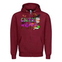 Burgundy cheers witches Zipper Hoodie - AdoDesignShop