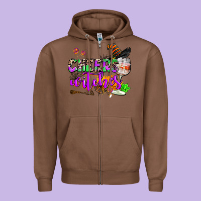 Cheers Witches Zipper Hoodie Designed By Adodesignshop