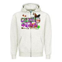 Oatmeal Heather cheers witches Zipper Hoodie - AdoDesignShop