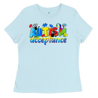 Baby Blue Autism acceptance Ladies Tee - CowGirlArtShop