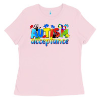 Bubblegum Pink Autism acceptance Ladies Tee - CowGirlArtShop