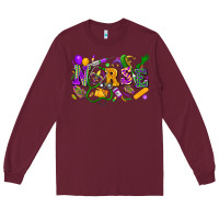 Burgundy nurse mardi gras Long Sleeve Tee - FaDigitalArtStudio