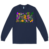 Navy nurse mardi gras Long Sleeve Tee - FaDigitalArtStudio