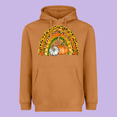 Fall Rainbow Heavyweight Hoodie Designed By Adodesignshop