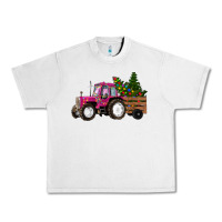 Lunar Rock Pink Christmas Farm Tractor Urban Heavy Tee - RanaPortraitStore