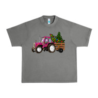 Tornado Pink Christmas Farm Tractor Urban Heavy Tee - RanaPortraitStore