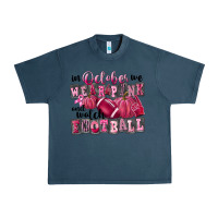 Midnight Navy in october we wear pink and watch football Urban Heavy Tee - FaDigitalArtStudio