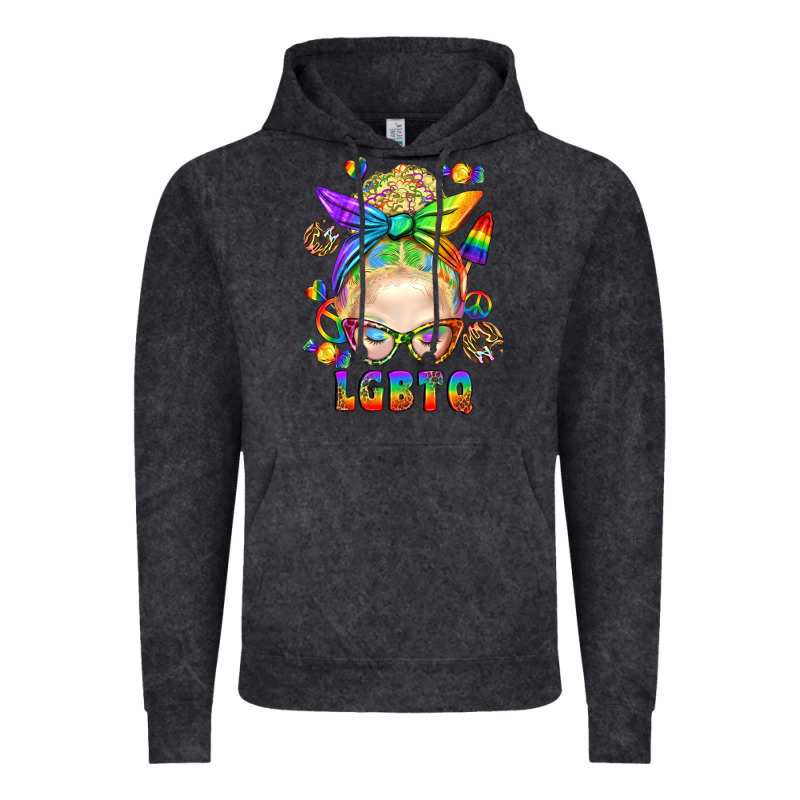 Lgbtq+ Messy Bun With Snacks Vintage Hoodie by BundleAndBundleShop | Teevron