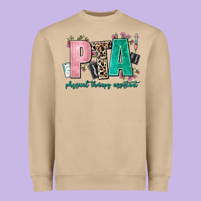 Pta Physical Therapy Assistant Heavyweight Sweatshirt Designed By Adodesignshop