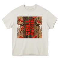 Cream grill master with bull skull Heavy Core Tee - TumblerDesignByShophia