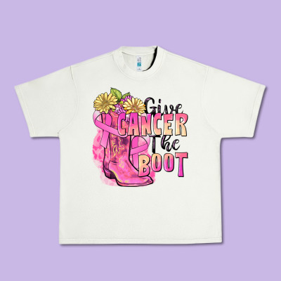 Give Cancer The Boot Urban Heavy Tee Designed By Fadigitalartstudio