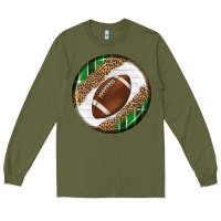 Army Green American Football Round Carrings 2 Long Sleeve Tee - BundleAndBundleShop