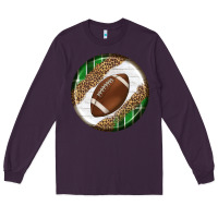 Plum American Football Round Carrings 2 Long Sleeve Tee - BundleAndBundleShop