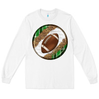 White American Football Round Carrings 2 Long Sleeve Tee - BundleAndBundleShop