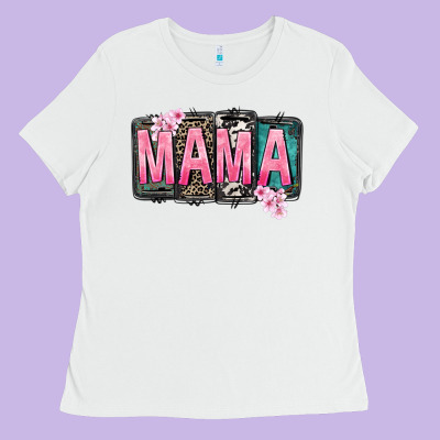 Mama Vibes Mother's Day Ladies Tee Designed By Cowgirlartshop