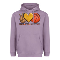 Lavender peace love basketball Heavyweight Hoodie - AdoDesignShop
