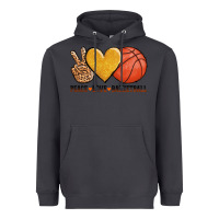 Smoke peace love basketball Heavyweight Hoodie - AdoDesignShop
