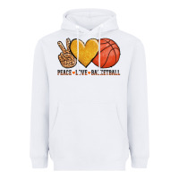 White peace love basketball Heavyweight Hoodie - AdoDesignShop