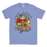 Colony Blue just a girl who loves pumpkin spice Classic Tee - CowGirlArtShop