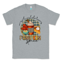 Heather Grey just a girl who loves pumpkin spice Classic Tee - CowGirlArtShop