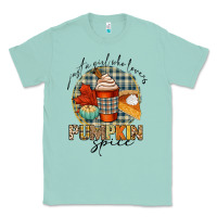 Seafoam just a girl who loves pumpkin spice Classic Tee - CowGirlArtShop