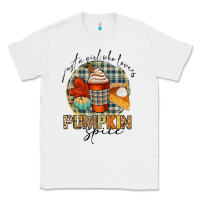 White just a girl who loves pumpkin spice Classic Tee - CowGirlArtShop