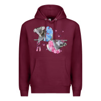 Burgundy Koalas With Tutu Premium Hoodie - LillyAllenDesigns