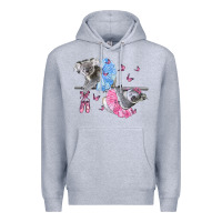 Heather Grey Koalas With Tutu Premium Hoodie - LillyAllenDesigns