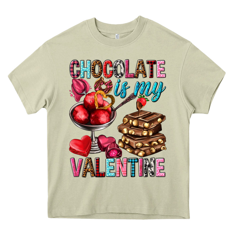 Chocolate Is My Valentine Valentine's Day Heavy Core Tee by HowdyJamesFarm | Teevron