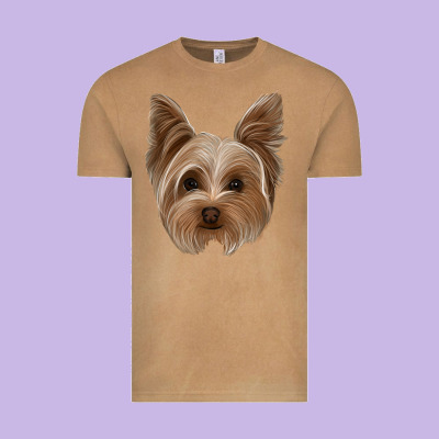 Yorkie Vintage Tee Designed By Jasminsmagicworld