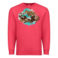 Cardinal cowhide leopard turquoise patch Premium Sweatshirt - AdoDesignShop