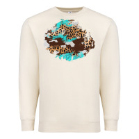 Sandshell cowhide leopard turquoise patch Premium Sweatshirt - AdoDesignShop