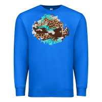 True Royal cowhide leopard turquoise patch Premium Sweatshirt - AdoDesignShop