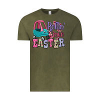 Vintage Olive Easter Day Rollin into Easter toddler car Vintage Tee - OliviaCreatesArt