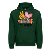 Forest Green peace love 1st grade Urban Hoodie - JahusDesignShop