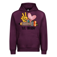 Mauve Wine peace love 1st grade Urban Hoodie - JahusDesignShop