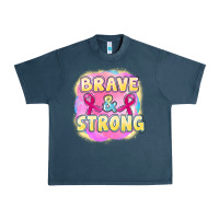 Midnight Navy brave and strong cancer Urban Heavy Tee - FaDigitalArtStudio