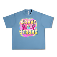 Pebble Blue brave and strong cancer Urban Heavy Tee - FaDigitalArtStudio